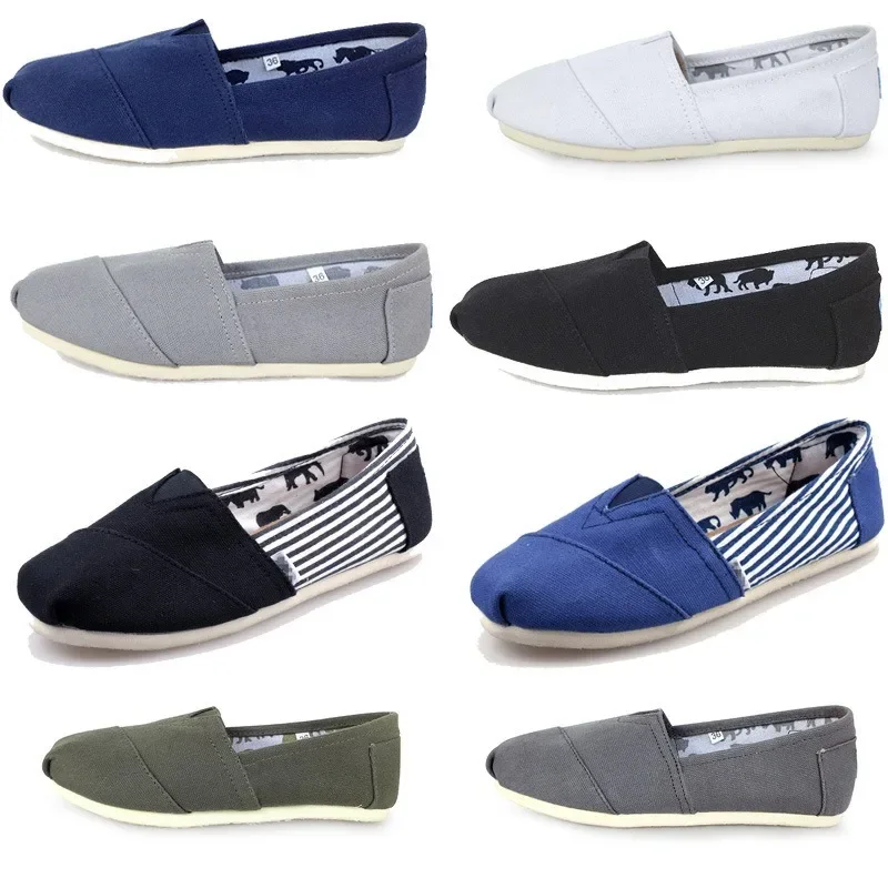 Espadrille Slip On - Zomer Blauwe Loafers Mannen Klassieke Canvas