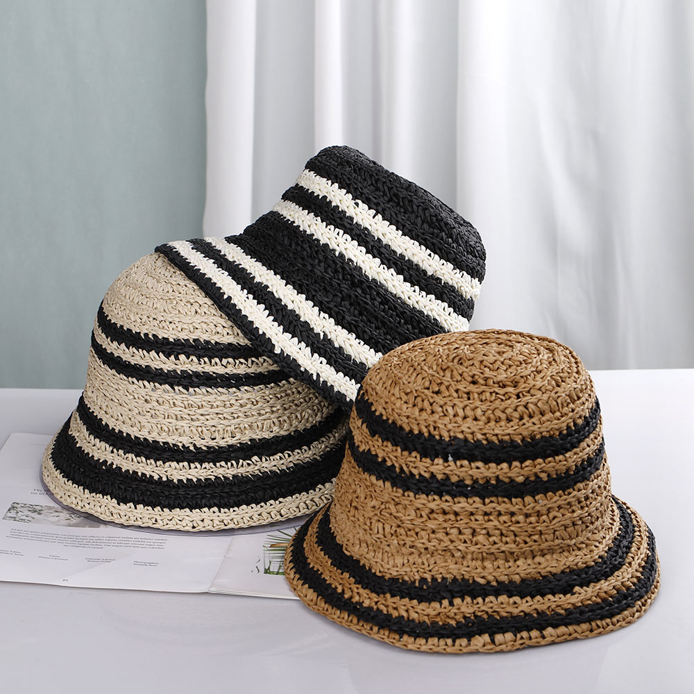Bucket Hat Straw - Dames Strandhoed Emmer Muts Dames Pet