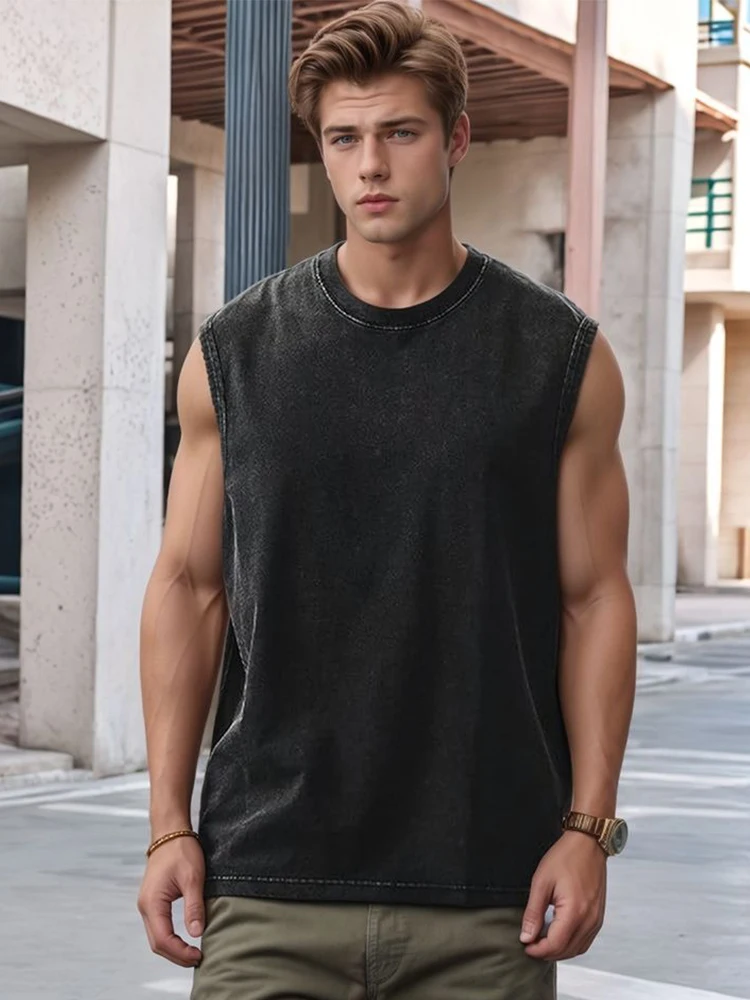 Tank Top Muscle - 2025 Zomer Nieuwe mannen Gewassen Katoen