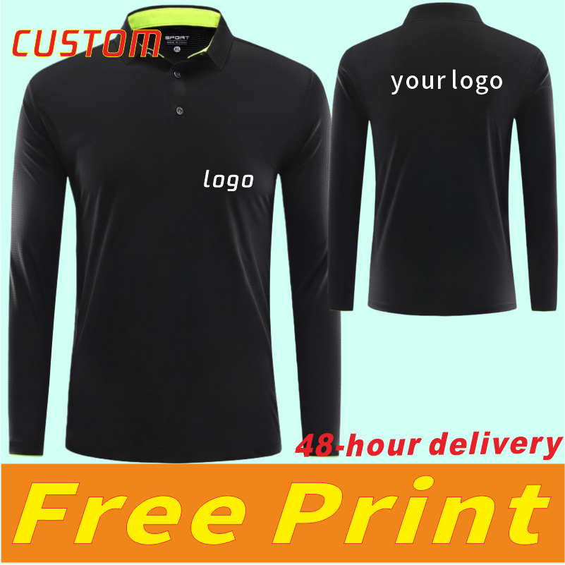 Polo Shirt Pique - Sneldrogend, ademend sport-T-shirt met lange mouwen,