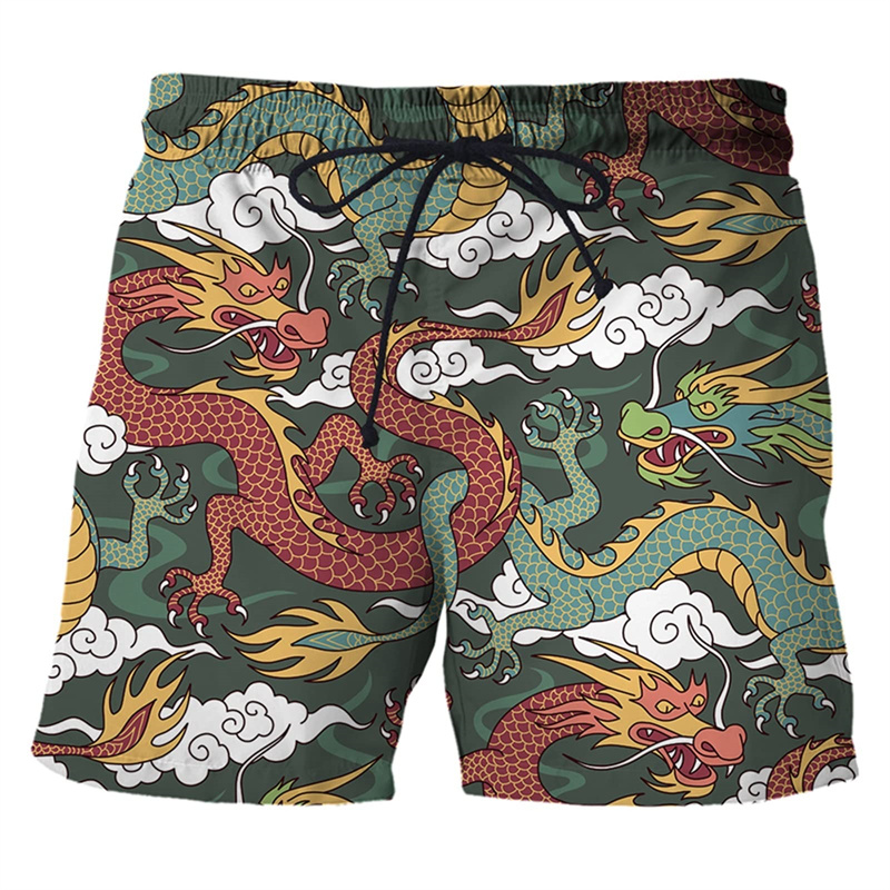 Trunks Board Surf - Chinese Draak 3D Print Zwembroek Voor