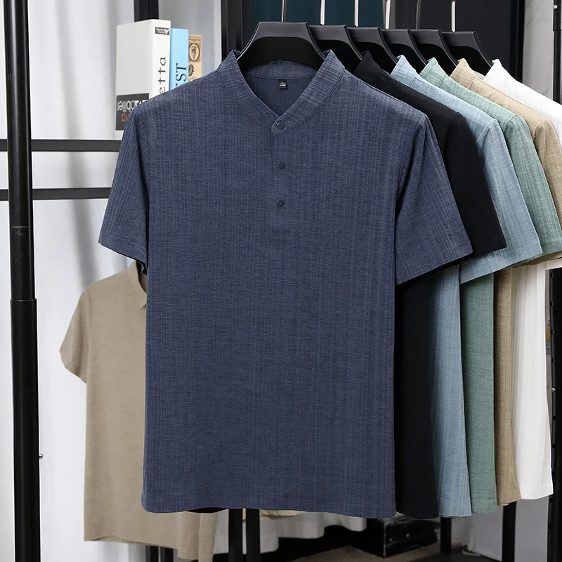 Heren overhemden met mandarijn - Linen Shirt Breathable recensie en prijs