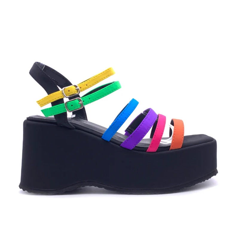 Smalbandige sandalen in gemeng - Casual Sandal Leather recensie en prijs